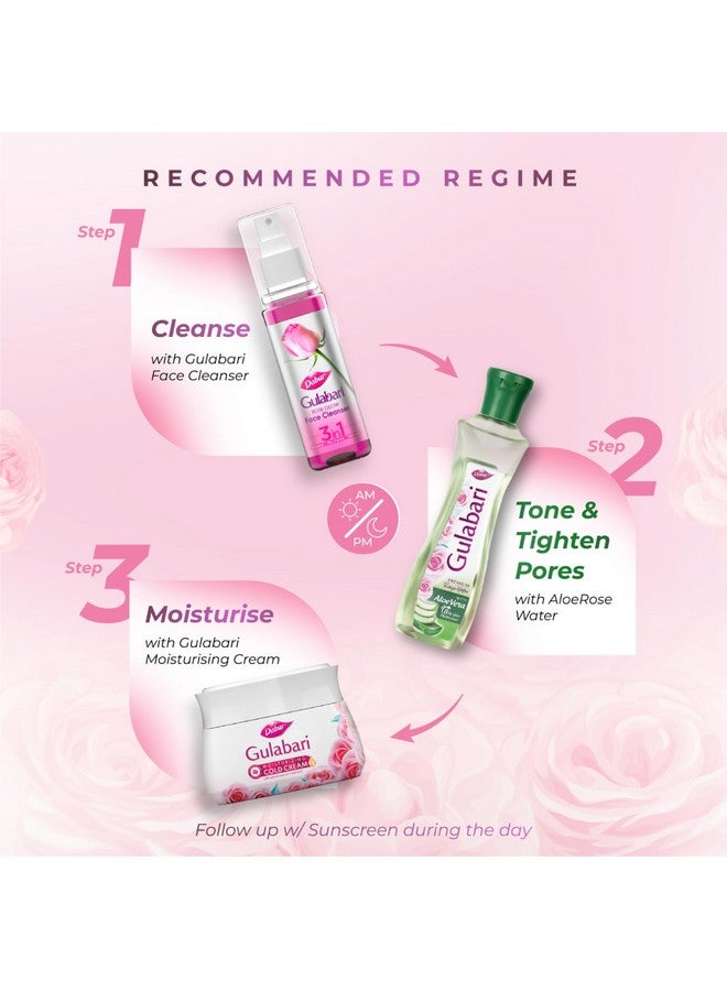 Dabur Gulabari Premium Rose Water With Aloe Vera - 1200 Ml (400Ml X 3) | Upto 8 Hr Skin Hydration | Cleanses, Tones And Moisturises Skin | For All Skin Types - Image 5