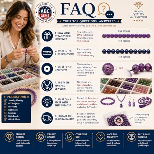 ABC GEMS USA ABCGEMS Midnight Aura Hypersthene Beads from Canada (Stunning Metallic Sheen & Mirror-Like Finish) Beading & Crafting Supplies - Jewelry Making - Smooth Round 10mm - Image 4