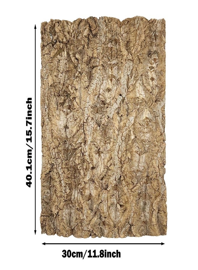 Allazone Natural Cork Perch, Bird Cork Seat Boards, Cork Bark Toy, Parrot Chewing Toy Bird Cork Perch Stand for Bird Budgie Parrot Cockatiel Hamster Guinea Pig Rat (1PCS, 30 x 40cm) - Image 2