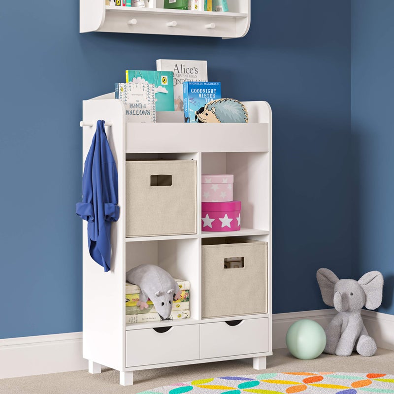RiverRidge Folding Storage Bins with Handles Taupe Cube Storage Organizer for Closet, Bedroom & Playroom - Closet Organizers and Storage Set of 4 - Image 2