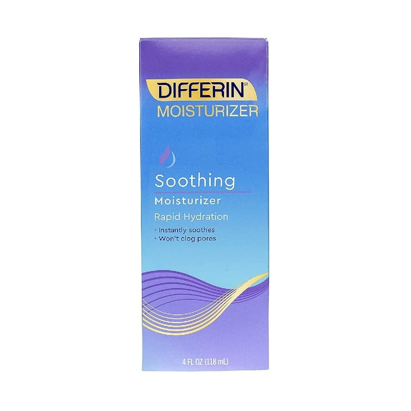 Differin Face Moisturizer by the makers of Differin Gel, Soothing Lotion for Face and Body, Gentle Skin Care for Acne Prone Sensitive Skin, 4 oz (Packaging May Vary) - Image 1
