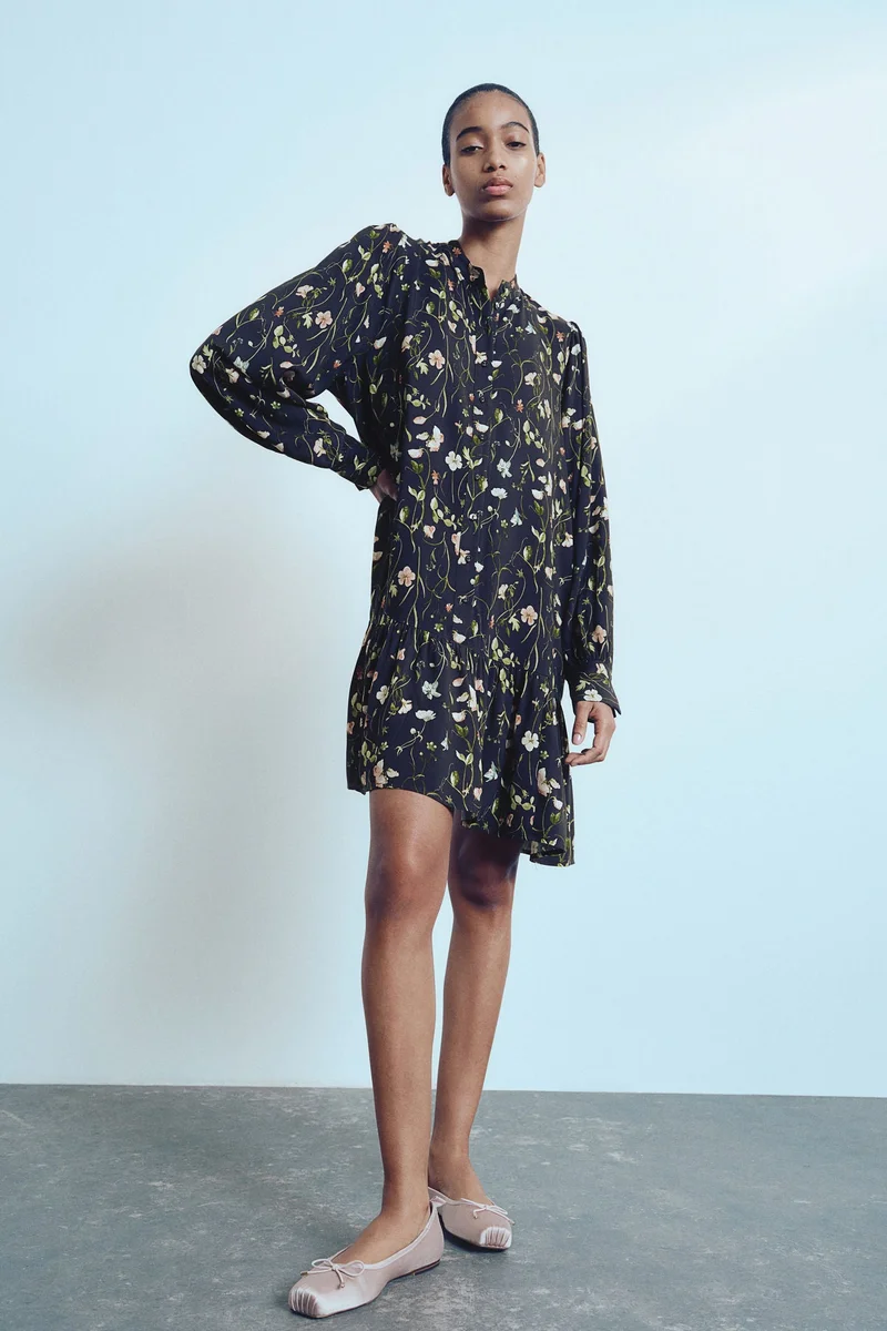 H&M Patterned viscose dress