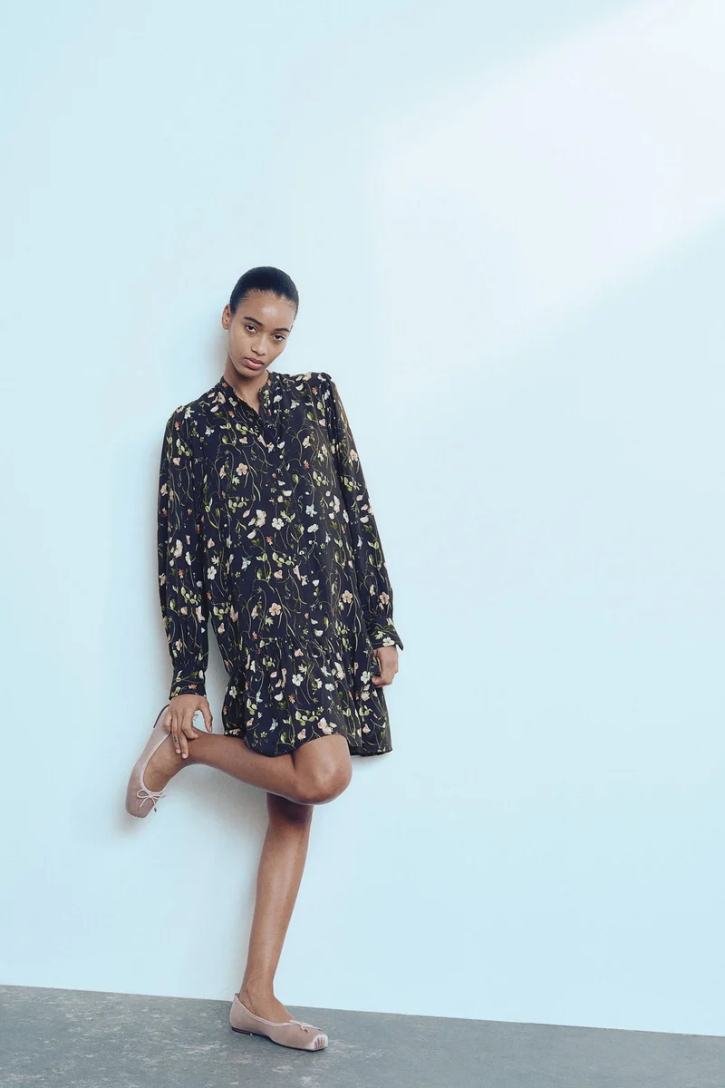 H&M Patterned viscose dress