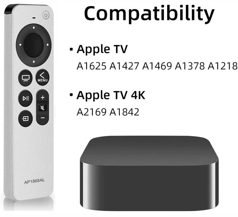 Nettech New Universal Remote Control for All Apple TV Remote, Replacement Compatible with Apple TV 4K/ Gen 1 2 3 4/ HD A2169 A1842 A1625 A1427 A1469 A1378 A1218 with Tv Control Function - Image 4