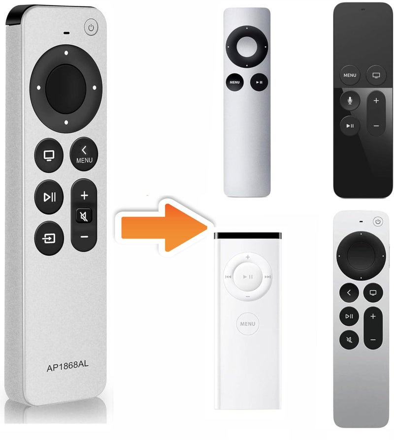Nettech New Universal Remote Control for All Apple TV Remote, Replacement Compatible with Apple TV 4K/ Gen 1 2 3 4/ HD A2169 A1842 A1625 A1427 A1469 A1378 A1218 with Tv Control Function - Image 1