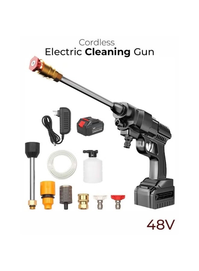 Panvil 48V Cordless Portable Pressure Washer – Electric Cleaning Gun with 3-in-1 Adjustable Nozzle – 2 Rechargeable Batteries Included – Ideal for Car, Bike, and Floor Cleaning - Image 1