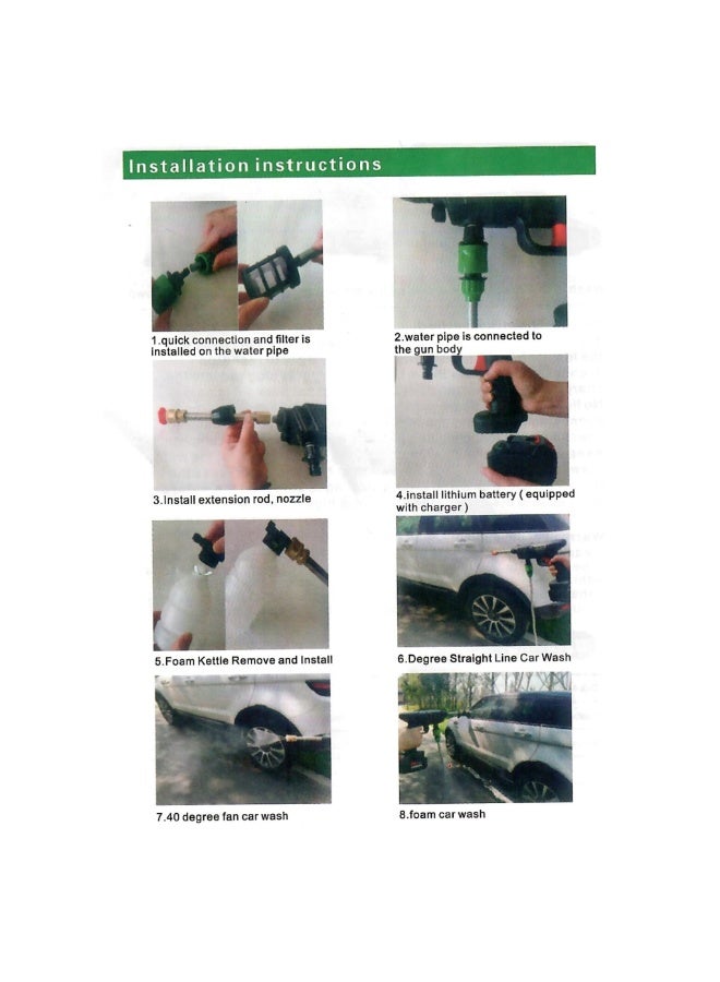 Panvil 48V Cordless Portable Pressure Washer – Electric Cleaning Gun with 3-in-1 Adjustable Nozzle – 2 Rechargeable Batteries Included – Ideal for Car, Bike, and Floor Cleaning - Image 2