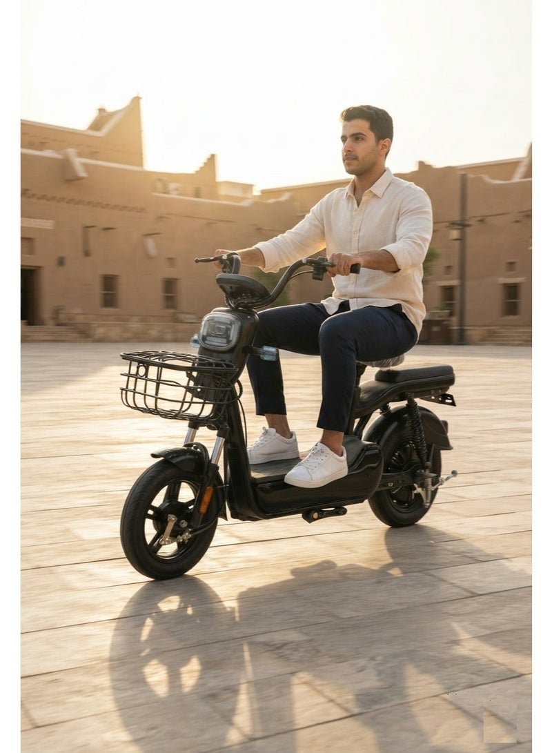 2-Wheel Electric Bike E-Bike for Adults Ultimate Dual-Seater Electric Commuter Scooter – High-Performance, Long-Range City Mobility (48V 12Ah Battery, 150kg Load) - Image 2