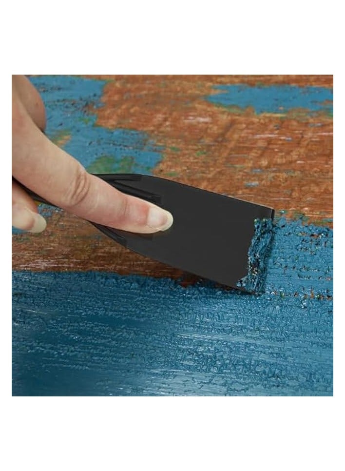 PROMASS Plastic Putty Knife Set, 6 Pcs Paint Scrapers Tools, Putty Filler Spatula Scraper for Spackling, Patching, Decals, Wallpaper, Remover Sticker, Car Painting Spatula Knife Scrapers - Black - Image 3