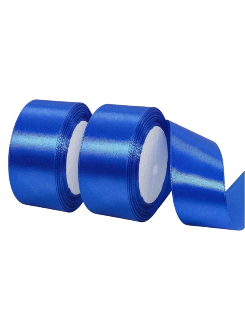 Generic 2-Pack | 1.5 Inch Luxurious Royal Blue Satin Ribbon | High-Quality Satin for Gift Wrapping, Craft Projects, Wedding Decor, Baby Showers, and Special Occasions | Thanksgiving, New Year, and More | 25 Meters Each - Image 1