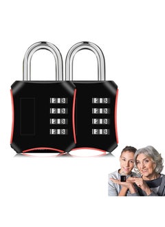 Y&D Combination Padlocks 2 Pack Gym Locker Shackle Number pad Lock Outdoor with 4-Digit Smooth Dial Heavy Duty for School lockers Garden Gate Cabinets Toolboxes Case  - Image 1