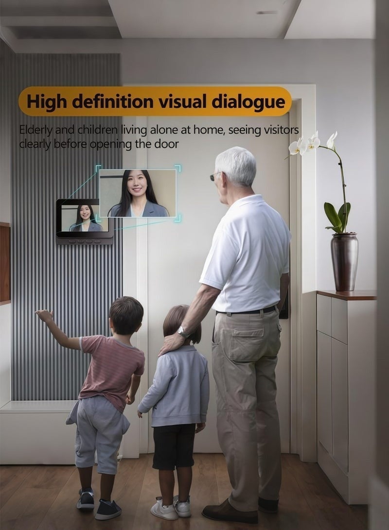 Doorbell Camera Wireless No Subscription 1080P, Waterproof Door Bell Camera with Connect via Bluetooth NO WiFi and APP, Video Intercom Two-Way Audio, 170° View Angle,Night Vision，Free 64GB memory card included! - Image 3