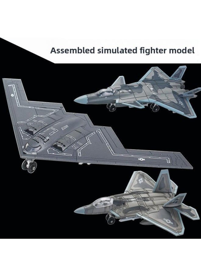 Generic - J-20 Veyron Su57 Heavy Stealth Fighter F22 Raptor Stealth Aircraft B2 Ghost Bomber Assembled Model-Color:J-20 Weilong Invisible Fighter (11:100) China - Image 1