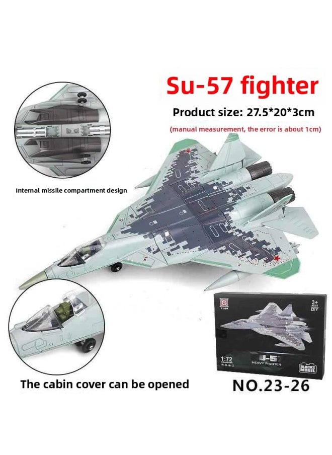 Generic - J-20 Veyron Su57 Heavy Stealth Fighter F22 Raptor Stealth Aircraft B2 Ghost Bomber Assembled Model-Color:J-20 Weilong Invisible Fighter (11:100) China - Image 1