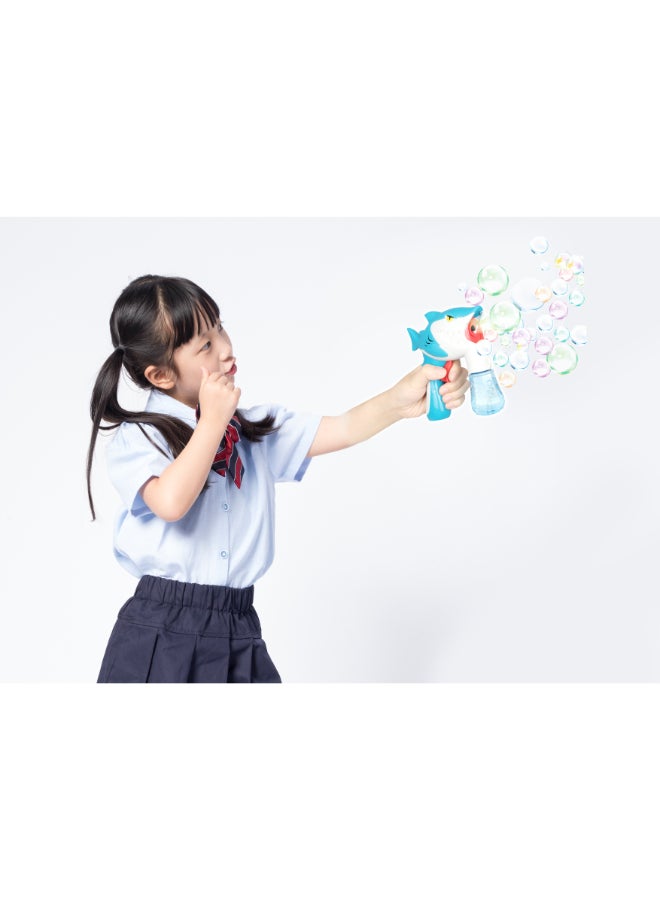 Galaxy Toys عصا فقاعات سمكة القرش المضيئة مع محلول الفقاعات - جهاز نفخ فقاعات تلقائي للأطفال للعب في الهواء الطلق، لعبة صيفية متنوعة 1 قطعة - Image 4