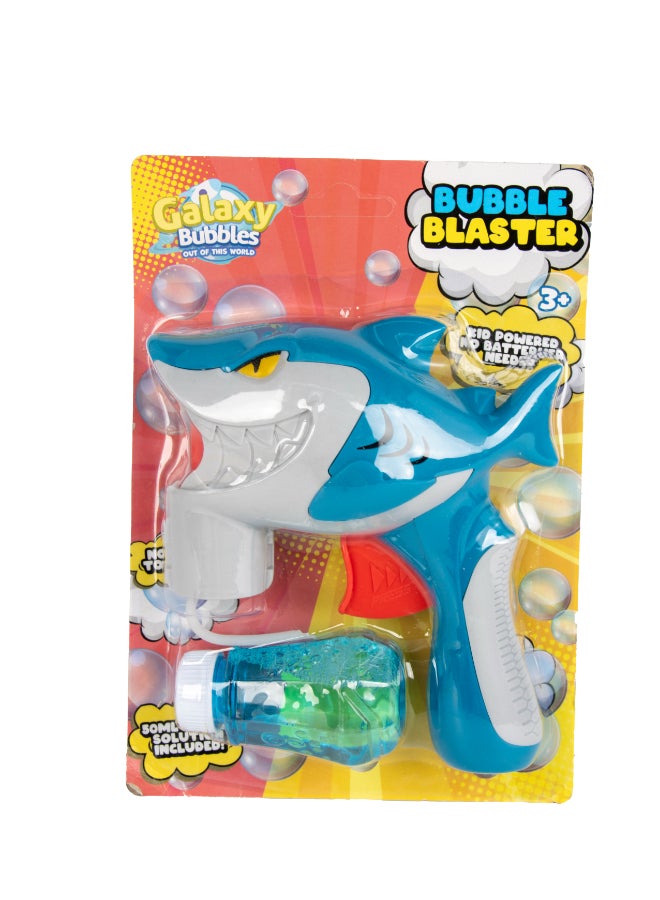 Galaxy Toys عصا فقاعات سمكة القرش المضيئة مع محلول الفقاعات - جهاز نفخ فقاعات تلقائي للأطفال للعب في الهواء الطلق، لعبة صيفية متنوعة 1 قطعة - Image 1