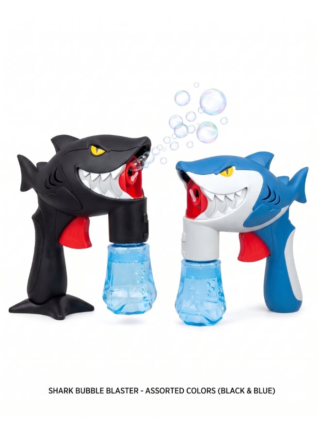 Galaxy Toys عصا فقاعات سمكة القرش المضيئة مع محلول الفقاعات - جهاز نفخ فقاعات تلقائي للأطفال للعب في الهواء الطلق، لعبة صيفية متنوعة 1 قطعة - Image 5