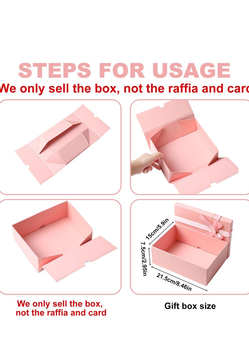 Generic Pink Large Gift Box with Lid and Bow,Pink Gift Packaging Box for Christmas Valentines Day Present Birthday Wedding Anniversary Festival（29x22x10.5cm）  - Image 5
