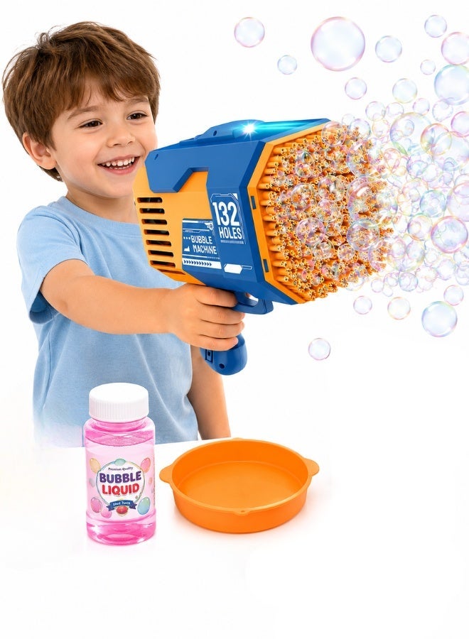 TOY GARDEN 132 Holes Bubble Blower – Automatic Bubble Machine with Colorful Lights and Bubble Solution | Fun Outdoor Toy for Kids - Image 2