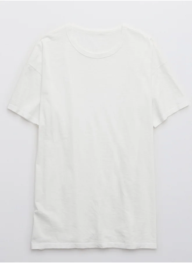 آري من امريكان ايجل Aerie Distressed Basic Boyfriend T-Shirt