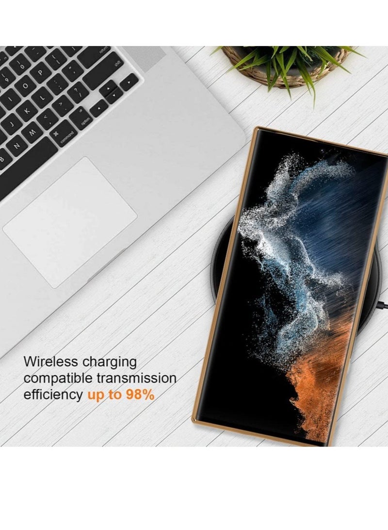 Magnetic Clear Case for Galaxy S23 Ultra Case,Compatible with MagSafe, Love Heart Design Electroplated Case Soft TPU Shockproof Full Camera Lens Protective Case - Image 5