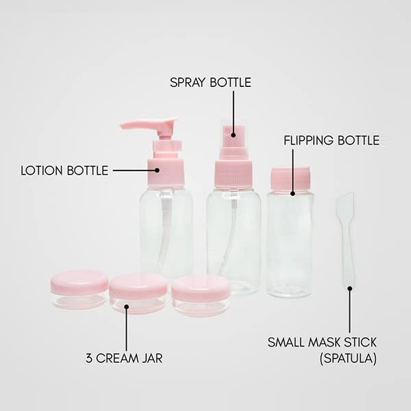 HaRvic 6 Pcs Transparent Plastic Travel Bottles Cosmetic Packaging Empty Pressure Spray Bottle Perfume Travel Kit Refillable Toiletry Spray Bottles Set - Image 2