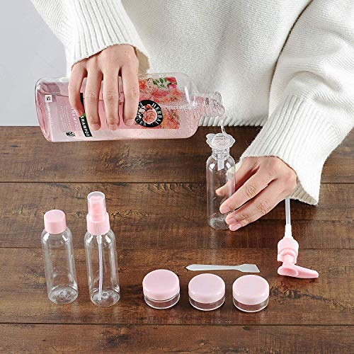 HaRvic 6 Pcs Transparent Plastic Travel Bottles Cosmetic Packaging Empty Pressure Spray Bottle Perfume Travel Kit Refillable Toiletry Spray Bottles Set - Image 3