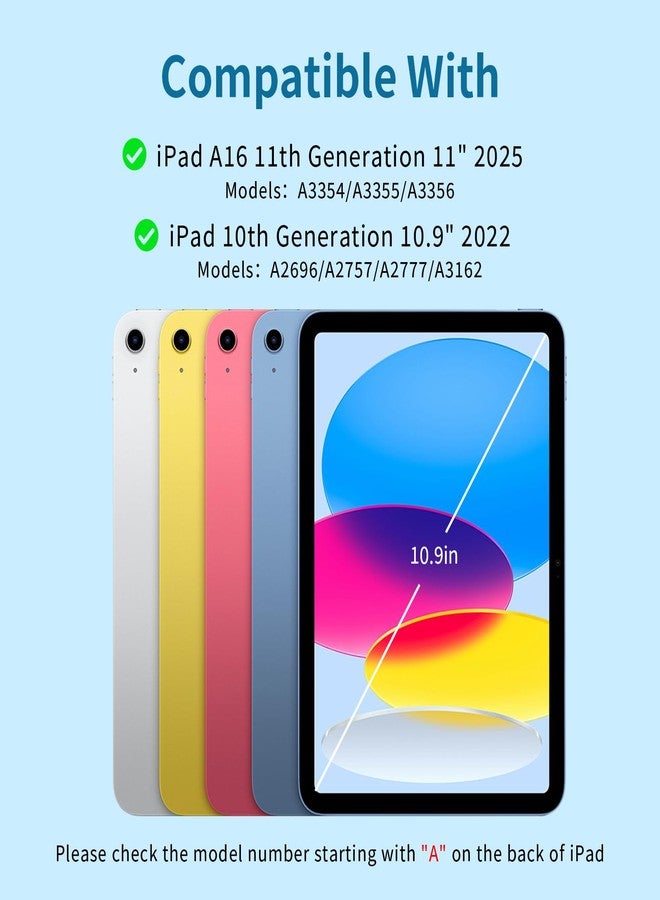 COO for iPad 11th/10th Generation Case with Keyboard, 7 Colors Backlit Wireless Detachable with Multi-Touch Trackpad & Pencil Holder for iPad 11 inch A16 2025/10th Gen 10.9 Inch 2022（Light Blue） - Image 2
