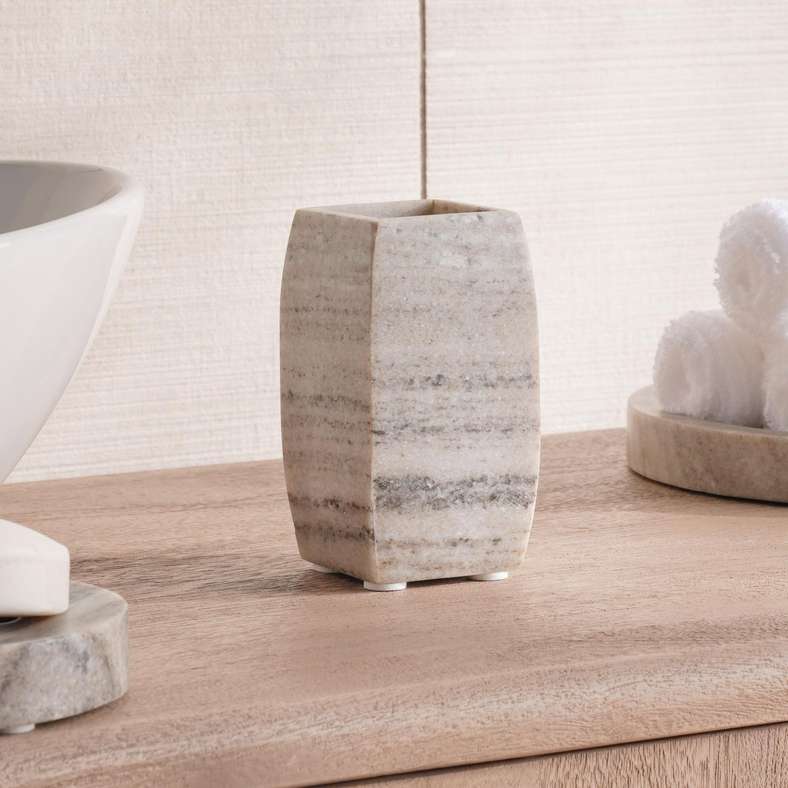 Pan Home كوب رخام بيج للمنزل - Image 1