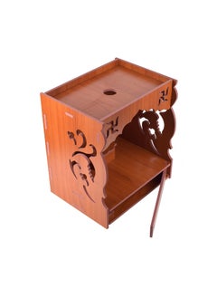 CrazyInk CrazyInk Handmade Beautiful Wooden TempleHome TemplePuja MandirWall Hanging and Table Top Home Mandir TempleHome Decor Beautiful Wooden Temple with Storage Box RED RED  - Image 5