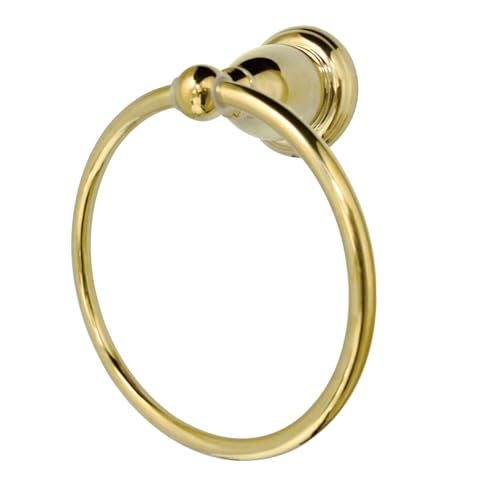 Kingston Brass BA1754PB Heritage Towel-Ring, 7-3/4" Length, Polished Brass - Image 1