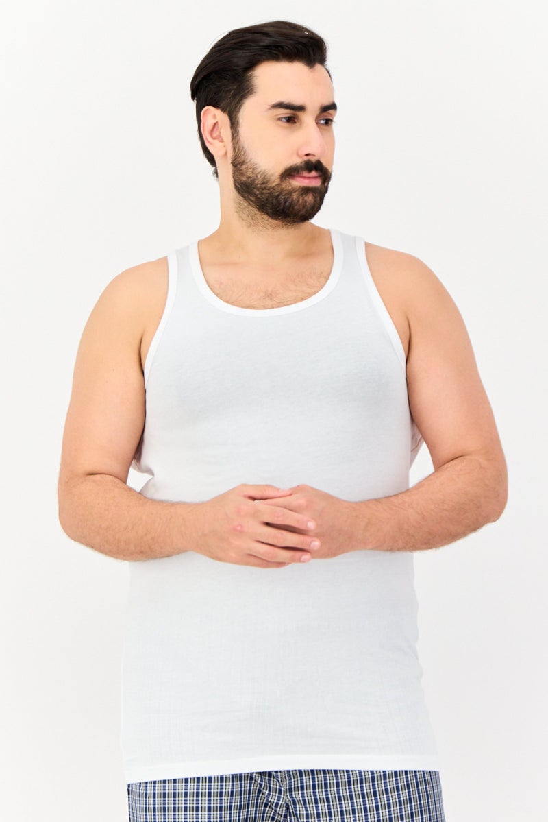Tommy John Men 2 Pack Plain Undershirt, White - Image 1