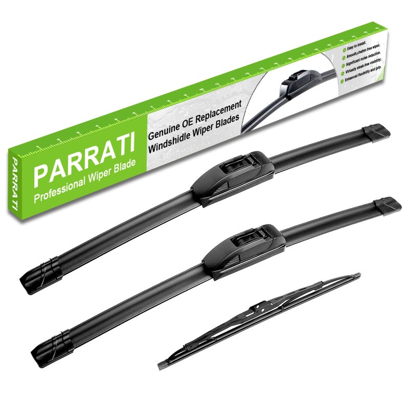 PARRATI® Windshield Wipers for Ford Escape 2001-2004,19"+19" Front and 10" Rear,OEM Replacement Wiper Blades,Quiet & Streak-Free(Set of 3)