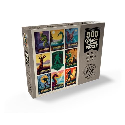 MyPuzzle.com MyPuzzle Legends of The National Parks MultiImage Print Edition 1 Vintage Poster Premium 500 Piece Jigsaw Puzzle for Adults - Image 5