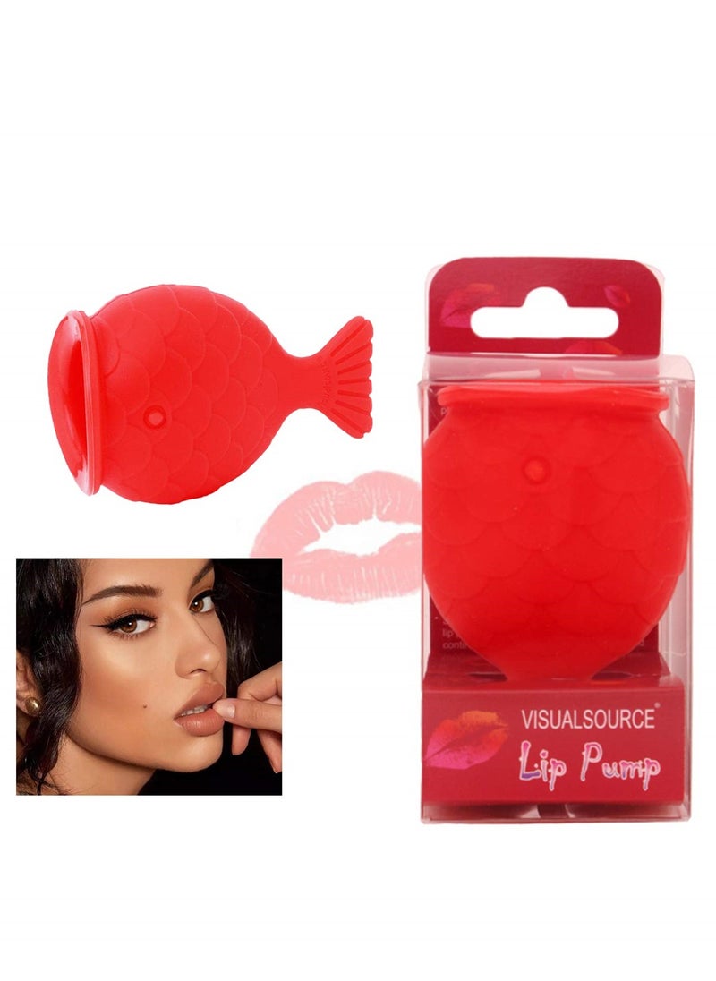 SYOSI - Silicone Fish Shape Lip Plumper Device, Women Lip Filler Beauty Pump, Suction Tool for Lip Enhancement - Image 1