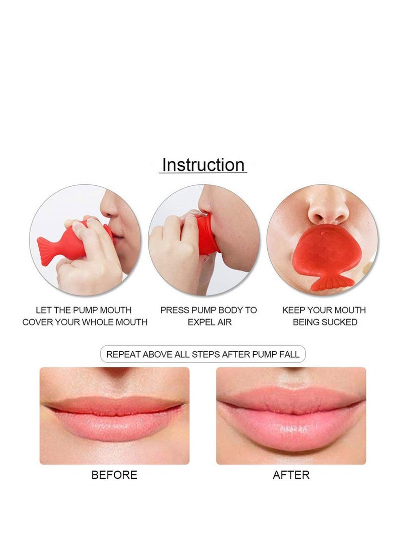 SYOSI - Silicone Fish Shape Lip Plumper Device, Women Lip Filler Beauty Pump, Suction Tool for Lip Enhancement - Image 1