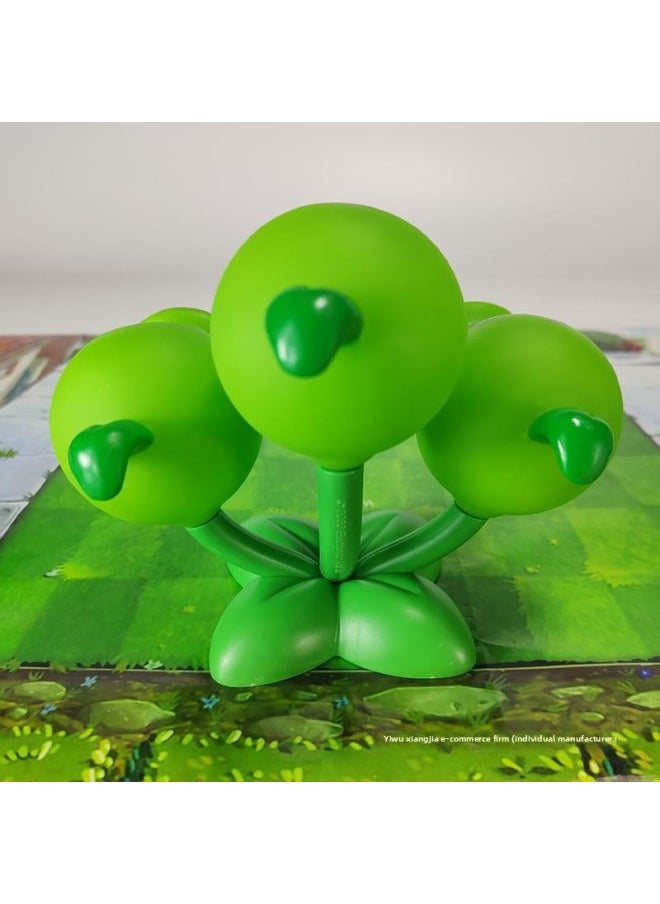 Generic - Plant Vs. Zombie Soft Glue Triple Shooter Large Three Pea Doll Pirate Deep Sea Giant Toy-Color:Deep Sea Giant (ejection Head) + Dave (ejection Hat) - Image 1