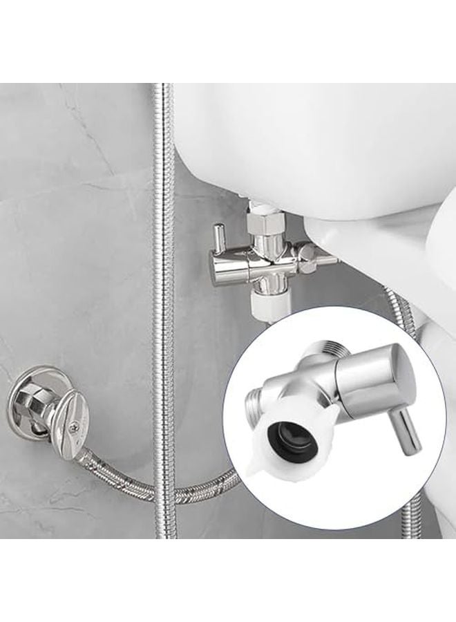 3 Way T Valve Bidet Water Separator For Handheld Faucet Splitters Toilet Installation - Image 3
