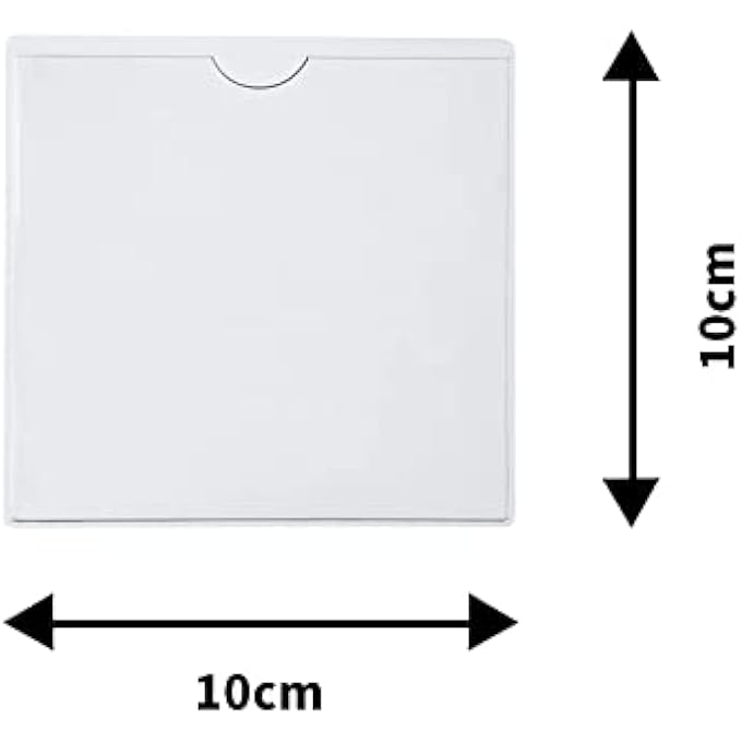 rayihni 5pcs Car Parking Permit Holder,Self Adhesive Square Permit Holders Windscreen Card Holder Clear Ticket and Note Holders for Car,Van,Caravan Windscreen,Photos Passports Business Cards(10.5x10.5cm) - Image 3