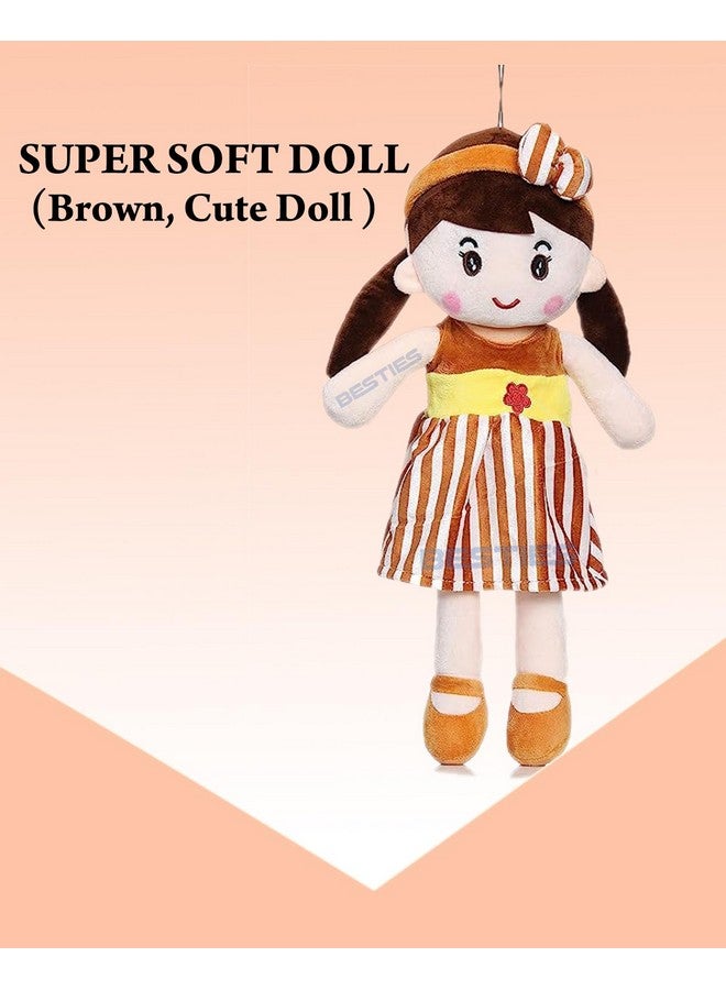 Glance Soft Cute Looking Beautiful Doll | Attractive Stuffed Toys | Grab Your Attention on Little Darling Doll (Brown Cute Doll, 50cm) - Image 3
