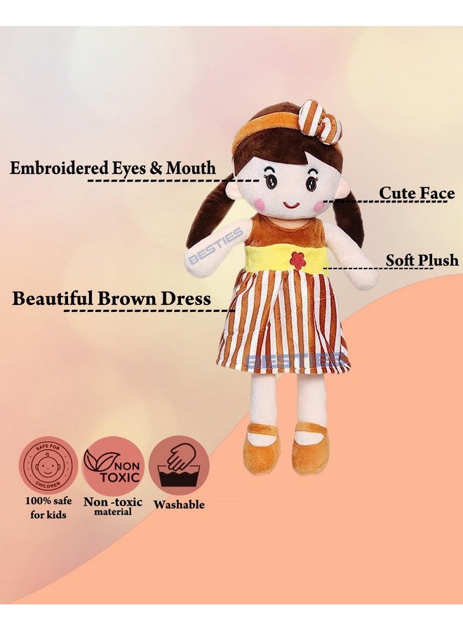 Glance Soft Cute Looking Beautiful Doll | Attractive Stuffed Toys | Grab Your Attention on Little Darling Doll (Brown Cute Doll, 50cm) - Image 2