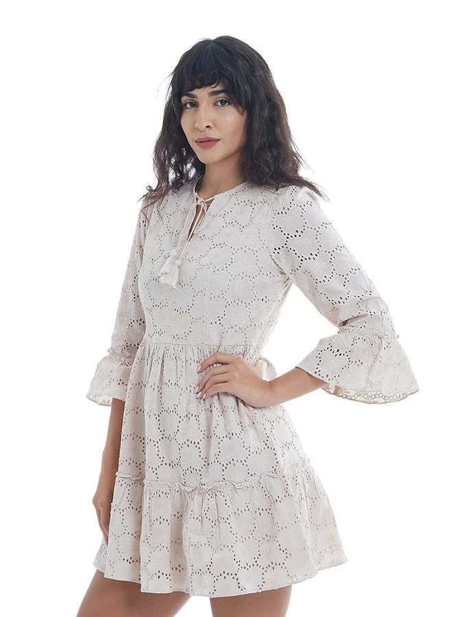 Asharae  Women's Full Sleeve Dress With String At Neck Cotton Comfortable Material, Casual Fashion Wear, Daily Wear Outfit, Special Occasion Outfit, Trendy & Chic Apparel for Women | Best Price UAE
