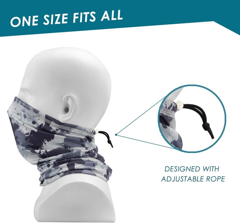 Doerix Neck Gaiter Face Mask Reusable, Cloth Face Masks Bandana Balaclava Cover Scarf Shield - Image 4