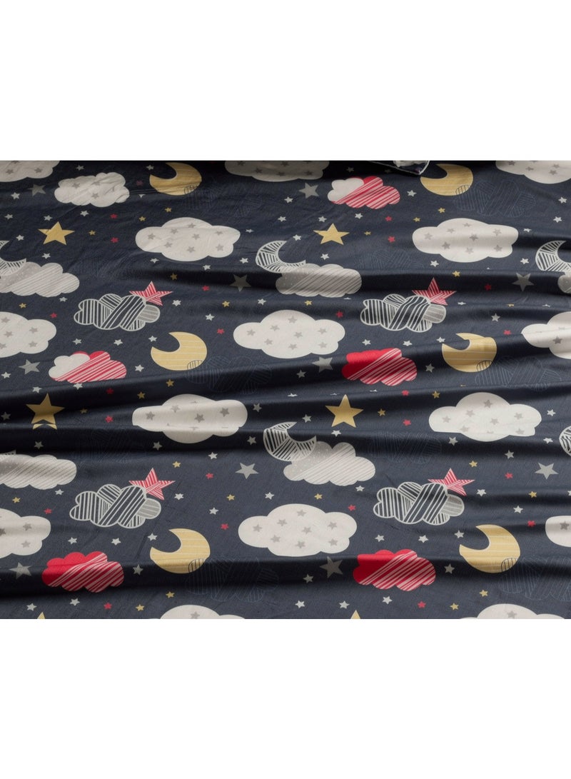 ريشا هوم 3-Piece Queen Size Fitted Bedsheet Set – 180 TC Premium Printed Fitted Sheet with 2 Pillowcases (180x200x20 cm) - Image 3