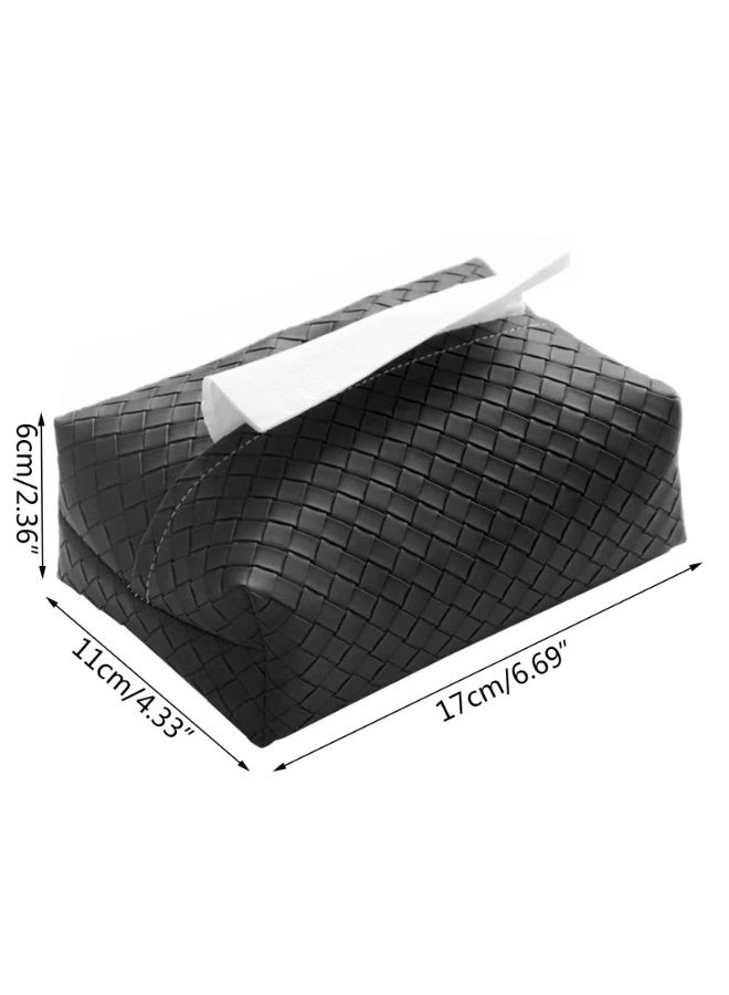 2Pcs Tissue Box Cover PU Leather Tissue Holder Square Facial Tissue Case Facial Paper Organizer Dispenser - Image 4