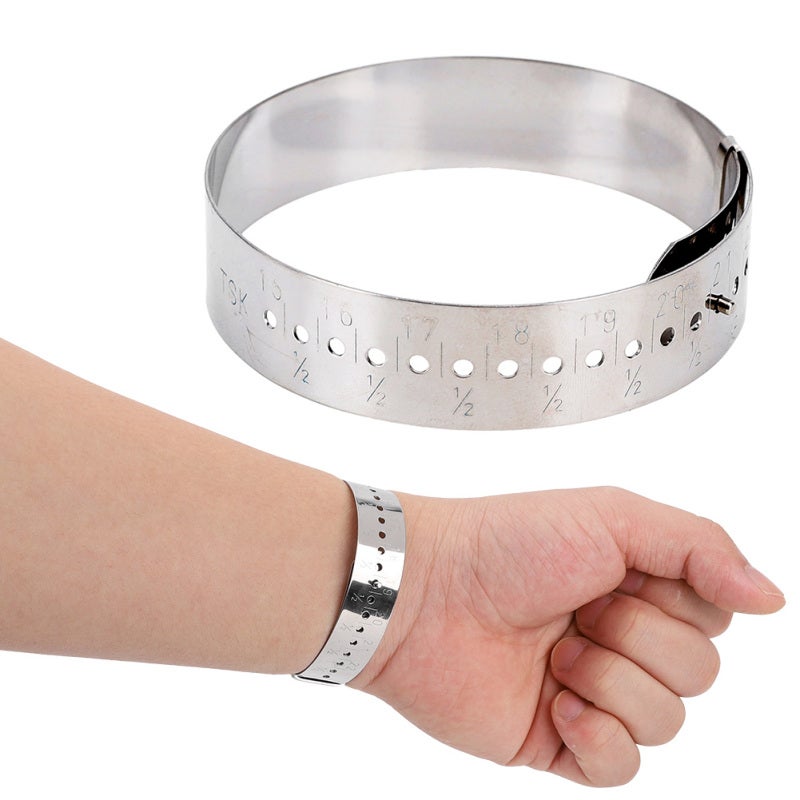 Bracelet Measuring Gauge Wrists Adjustable Sizing Tool 15~23cm Ring Adjuster Stainless Steel - Image 4