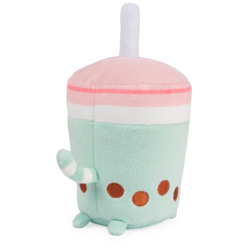 GUND Pusheen Boba Tea Cup Plush Cat Stuffed Animal for Ages 8 and Up, Green/Pink, 6â€ - Image 5