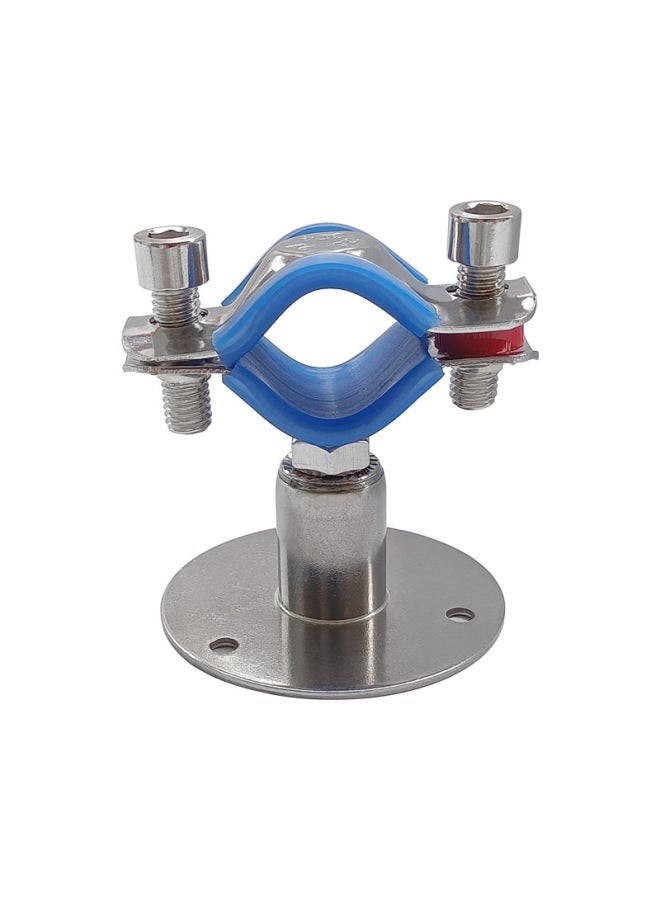 Pipe Clamp With Skin Rubber Pad Telescopic Fixing Bracket Pipe Clamp 304 Stainless Steel Short Screw Rod Adjustable Pipe Bracket-Specifications And Models:Φ32-34 Height 30-50mm  - Image 5