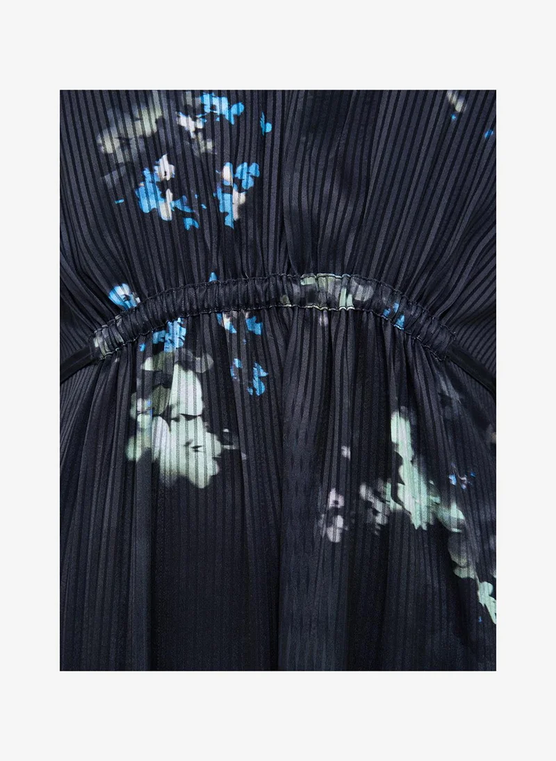 French Connection  Women's Navy Multi Clara Emina Midi Smock Dress for Women | Best Price UAE