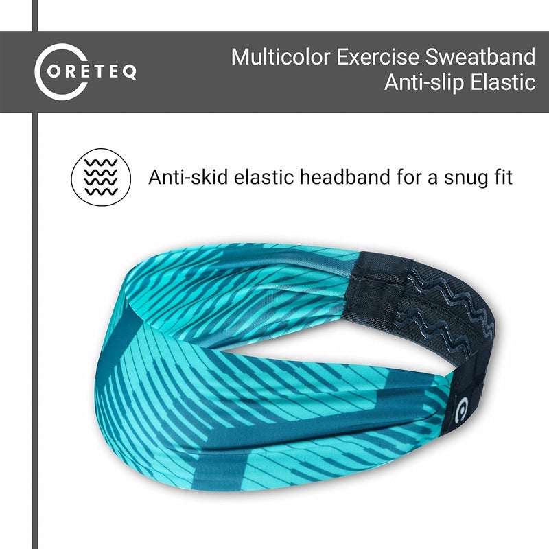 Coreteq Printed Multifunction Sports Sweatband Headband with Silicon Elastic Band Anti-Slip Men and Women (Ziggy Green) - Image 4